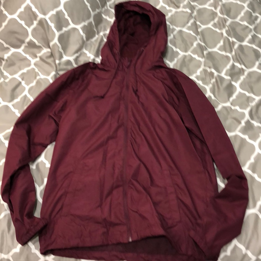 Burgundy windbreaker